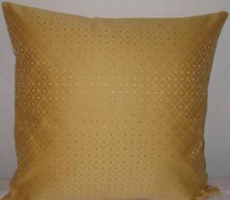 "Gold Color Decorative Pillow Cover-20""x20"