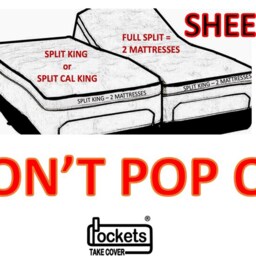 Won't Pop Off Split King/California Sheets Gray, Grey, Charcoal Black Deep Pocket - thumbnail 2