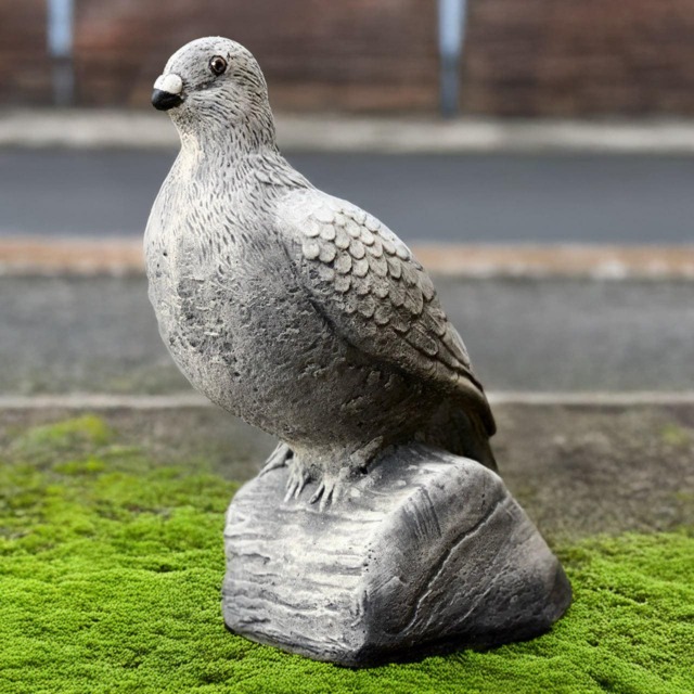 Stone Dove Statue Concrete Bird Sculpture Garden Songbird Figurine Outdoor Wildlife Decor Weathered Ornament Cement Yard Art Lover Gift - image 1