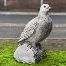 Stone Dove Statue Concrete Bird Sculpture Garden Songbird Figurine Outdoor Wildlife Decor Weathered Ornament Cement Yard Art Lover Gift - thumbnail 2