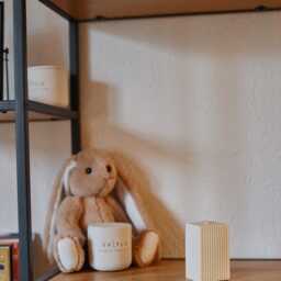 Pillar Square Ribbed Candles - 100% Natural Rapessed Wax Handmade - thumbnail 4