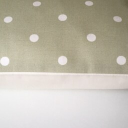 "2 X Clarke & Dotty Spot Polka Dots Sage Green Cotton Pillow Cushion Covers 16"" - 22" - thumbnail 3