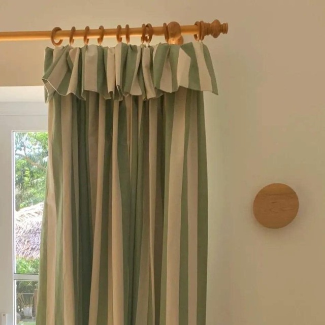 Custom Made Flop Over Curtains, Ian Mankin Devon Stripe, Blackout Lined - image 1