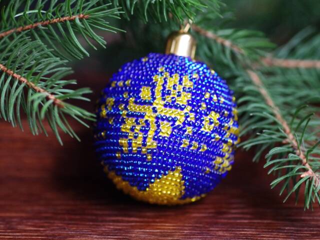 Christmas Ornaments Ball, Tree Decor, Beaded Balls, Home Decorations, Xmas Small Gifts For Kids, Gift, Modern - image 1