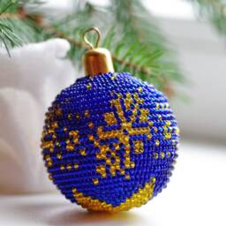 Christmas Ornaments Ball, Tree Decor, Beaded Balls, Home Decorations, Xmas Small Gifts For Kids, Gift, Modern - thumbnail 2