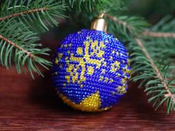 Christmas Ornaments Ball, Tree Decor, Beaded Balls, Home Decorations, Xmas Small Gifts For Kids, Gift, Modern - thumbnail 1