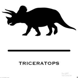 Triceratops Wall Decal Dinosaur Sticker, Custom Name - thumbnail 3