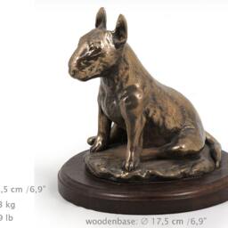 Bull Terrier - Sitting, Dog Wooden Base Statue, Limited Edition, Artdog - thumbnail 4