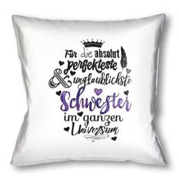 Decorative Pillow For The Absolute Most Perfect Sister - thumbnail 2
