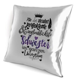 Decorative Pillow For The Absolute Most Perfect Sister - thumbnail 3