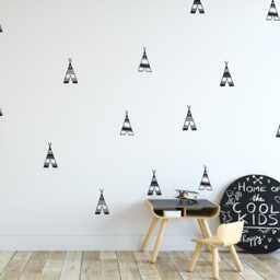 Teepee Tent Wall Decals - Scandinavian Nursery Decor - thumbnail 2