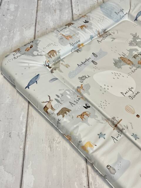 Animal Baby Changing Mat, Animal Changing Mat, Safari Baby Change Nursery Mat - image 1