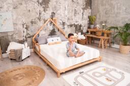 Wood Bed Montessori Toddler Twin Full Modern Kids Full Frame Kids Furniture