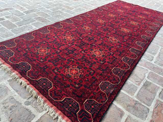 2x9 Afghan Wool Khal Mohammadi Runner Rug - Handwoven Tribal Corridor Carpet Distinctive Long Hallway Or Entryway Gift - image 1