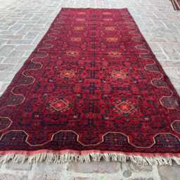 2x9 Afghan Wool Khal Mohammadi Runner Rug - Handwoven Tribal Corridor Carpet Distinctive Long Hallway Or Entryway Gift - thumbnail 3