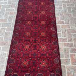 2x9 Afghan Wool Khal Mohammadi Runner Rug - Handwoven Tribal Corridor Carpet Distinctive Long Hallway Or Entryway Gift - thumbnail 2