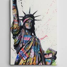 Liberty Statue Graffiti Canvas Art Wall Print Picture Abstract Fashion Framed Home Decor -D30 - thumbnail 2