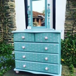 Custom Painted Wardrobe Double Single Painted Bespoke Stencilled - thumbnail 3