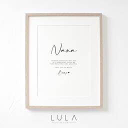 Nana Love From Bump A4 Or A5 Unframed Print, Pregnancy Announcement, To Nana Gift, Bump, New Grandparent Gift Announcement - thumbnail 1