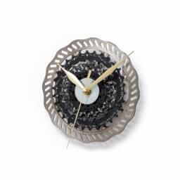 Industrial Clock, Bike Bicycle Wall Unique Modern Steampunk Cyclist Gift Metal Clock - thumbnail 3