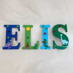 Personalised Dinosaur Name Sign - Kids Bedroom Wall Decor Nursery Plaque Custom Childrens Art Gift - thumbnail 3