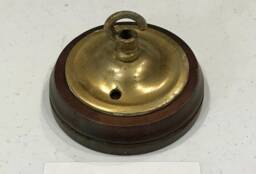 Brass Ceiling Hook Lamp Chandelier Light Wall Patras Wooden Mount Hanging Chain Antique Old