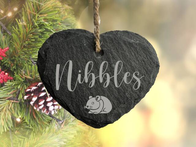 Personalised Christmas Decoration, Hamster Hanging Tree Gift For - image 1