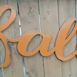 Fall Metal Word Sign Distressed Rustic Rusted Wall Hanging Extra Large Industrial Decor Farmhouse Decoration Primitive - thumbnail 3