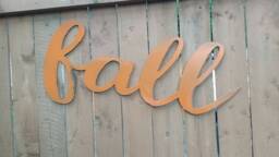 Fall Metal Word Sign Distressed Rustic Rusted Wall Hanging Extra Large Industrial Decor Farmhouse Decoration Primitive - thumbnail 1