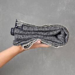 Linen Blend Fringed Bath Towel Large Lightweight Gym Towel - thumbnail 4