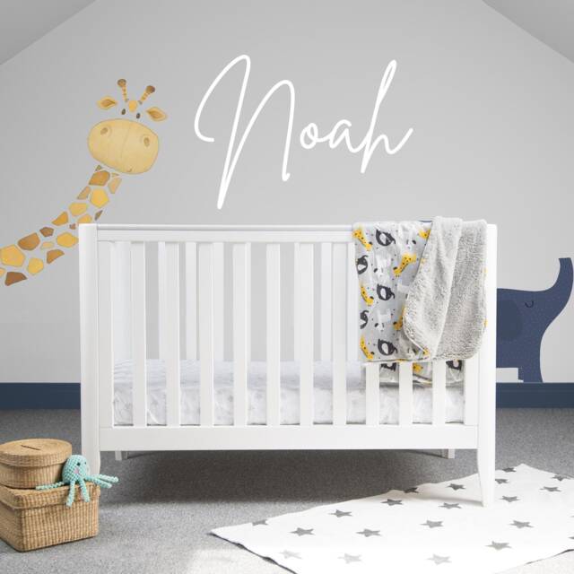 Personalised Name Vinyl Stickers Peel & Stick Wall Art Waterproof Removable Nursery Playroom Bedroom Children Kids Bespoke Customised D2 - image 1