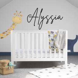 Personalised Name Vinyl Stickers Peel & Stick Wall Art Waterproof Removable Nursery Playroom Bedroom Children Kids Bespoke Customised D2 - thumbnail 2