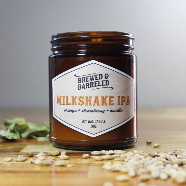 Milkshake Ipa - Beer-Themed Soy Wax Candle 9Oz Jar - image 1
