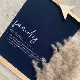 Family Definition Quote Print - Monochrome Printed Onto Thick 220Gsm Premium Finish Paper - A5, A4 & A3 Sizes Available - thumbnail 2