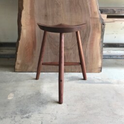 stool Made in Sustainably Sourced Black Walnut - thumbnail 3
