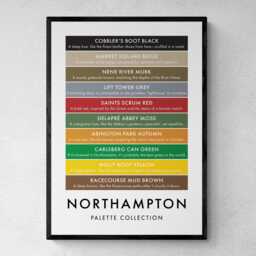 Northampton Funny Colour Palette Print, Poster Wall Art - thumbnail 1