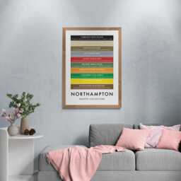 Northampton Funny Colour Palette Print, Poster Wall Art - thumbnail 2