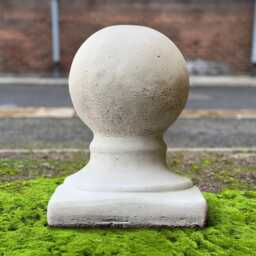 Outdoor Ball Sculpture Stone Figurine Concrete Statue Handmade Home & Garden Decoration Ball Lover Gift Yard Art - thumbnail 2