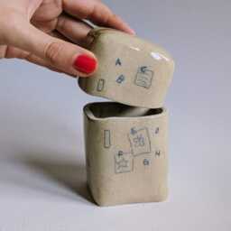Handmade Miniature Ceramic Sink Or Oven Trinket Jewelry Box - thumbnail 4