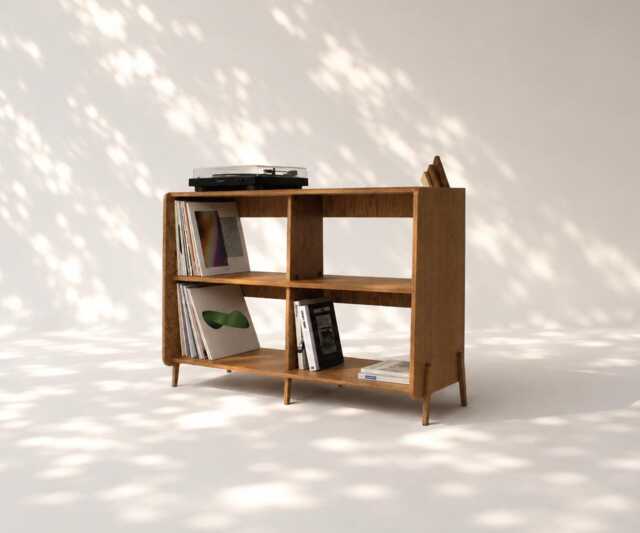 Nakano Premium - Double Height Record Vinyl Storage, Oak Player Stand, Custom Lp Cabinet - image 1
