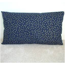 Navy Blue & Gold Oblong Cushion Cover Pillow Sham Rectangle Bolster Dark With Specks Case Pillowcase 12x16 12x20 16x24 Zip