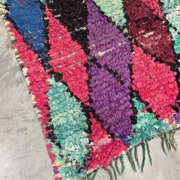 Boucherouite Rug/Runner - Approximately 204x98cms - thumbnail 2