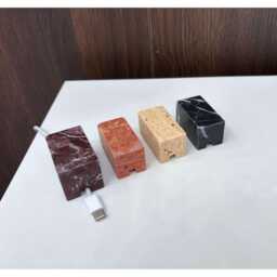 Set Of 2 - Marble Cable Organizer, Charging Holder For Laptop Wires, - Desk Wire Organizer, Cord - thumbnail 3