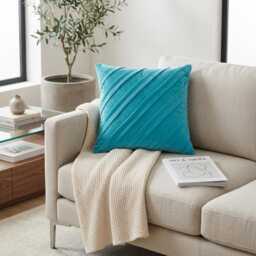 "Decorative Pintucks, Textured Toss Pillows 16""x16" - thumbnail 2