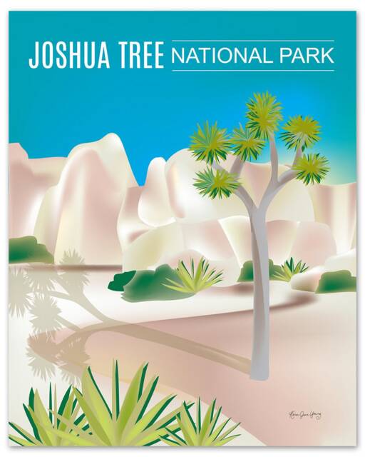 Joshua Tree Print, Art, National Park Posters, Park, Tree, California Art Gift - Style E8-O-Jos - image 1