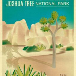 Joshua Tree Print, Art, National Park Posters, Park, Tree, California Art Gift - Style E8-O-Jos - thumbnail 2