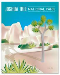 Joshua Tree Print, Art, National Park Posters, Park, Tree, California Art Gift - Style E8-O-Jos - thumbnail 1