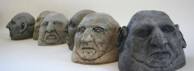 "Cast Concrete Head Sculpture " - image 1