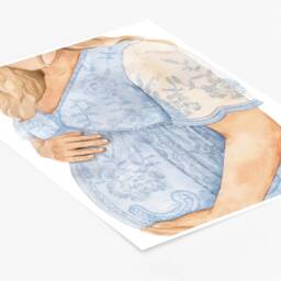 Mother's Embrace Art Print Watercolor Mom & Baby, Nursery Wall Hanging - thumbnail 4