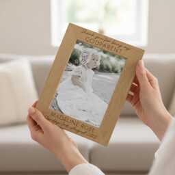 Godparent Photo Frame - Engraved For Godmother & Godfather - thumbnail 2